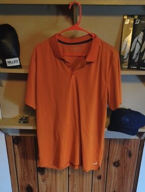 bcg Men's Orange Short-Sleeve Polo